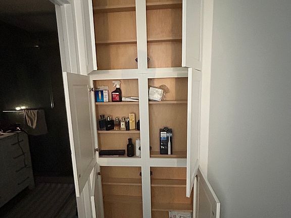 Master bedroom mini storage cabinets