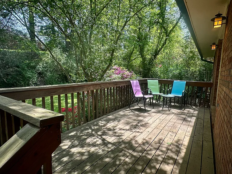 Back porch, perfect for enjoying nature