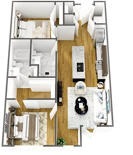 Floor plan Two Bedroom - Full House