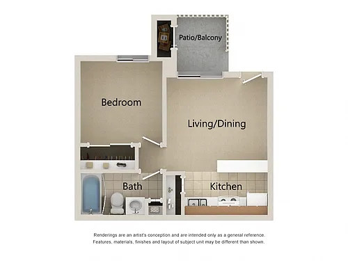 Floor plan One Bedroom