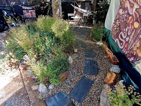 your garden and sitting area