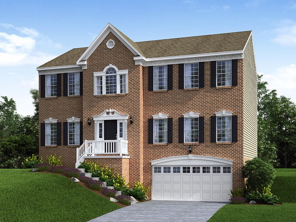Elevation A Opt Brick Front Facade and Garage Door