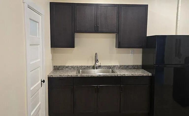 New cabinetry, countertops and sink/faucet
