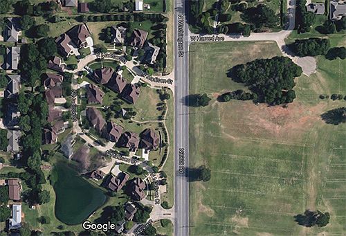 aerial of neighborhood