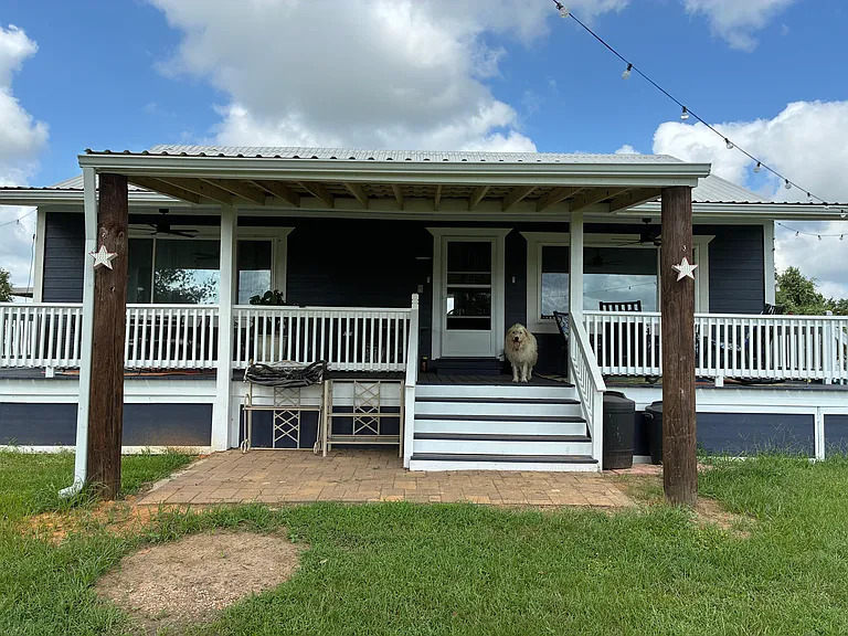 Back porch grill area (dog not included)