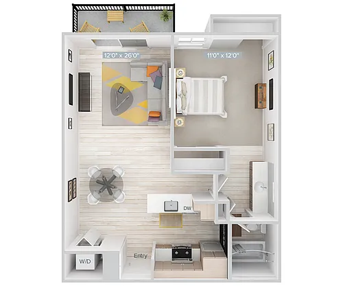 Floor plan A1-664-3-WD