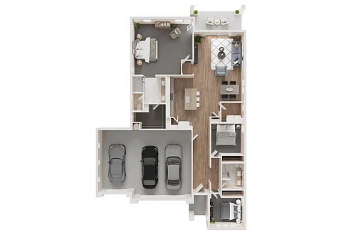 Floor plan 3 BED, 2 BATH - 1700 SF