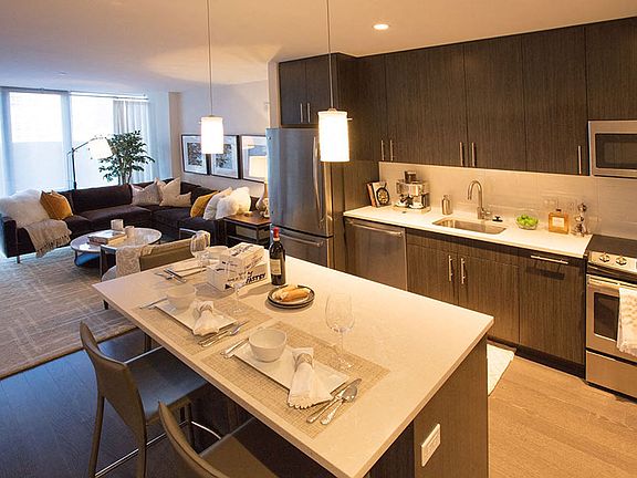 Interior Kitchen and Living Room