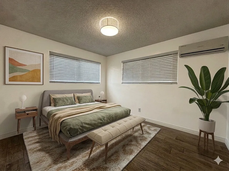virtually staged bedroom