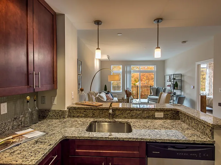 Kitchen to Living Room Flow