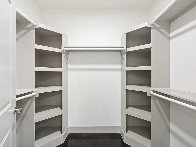 Model Walkin Closet with Built In Shelving