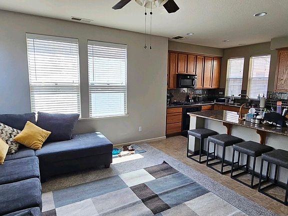 Family room adjacent to kitchen