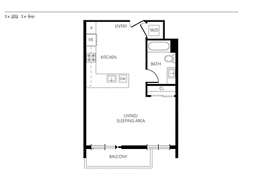 Floor plan Studio D