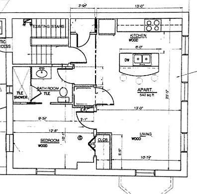 Floor Plan - 453 N Queen St #D