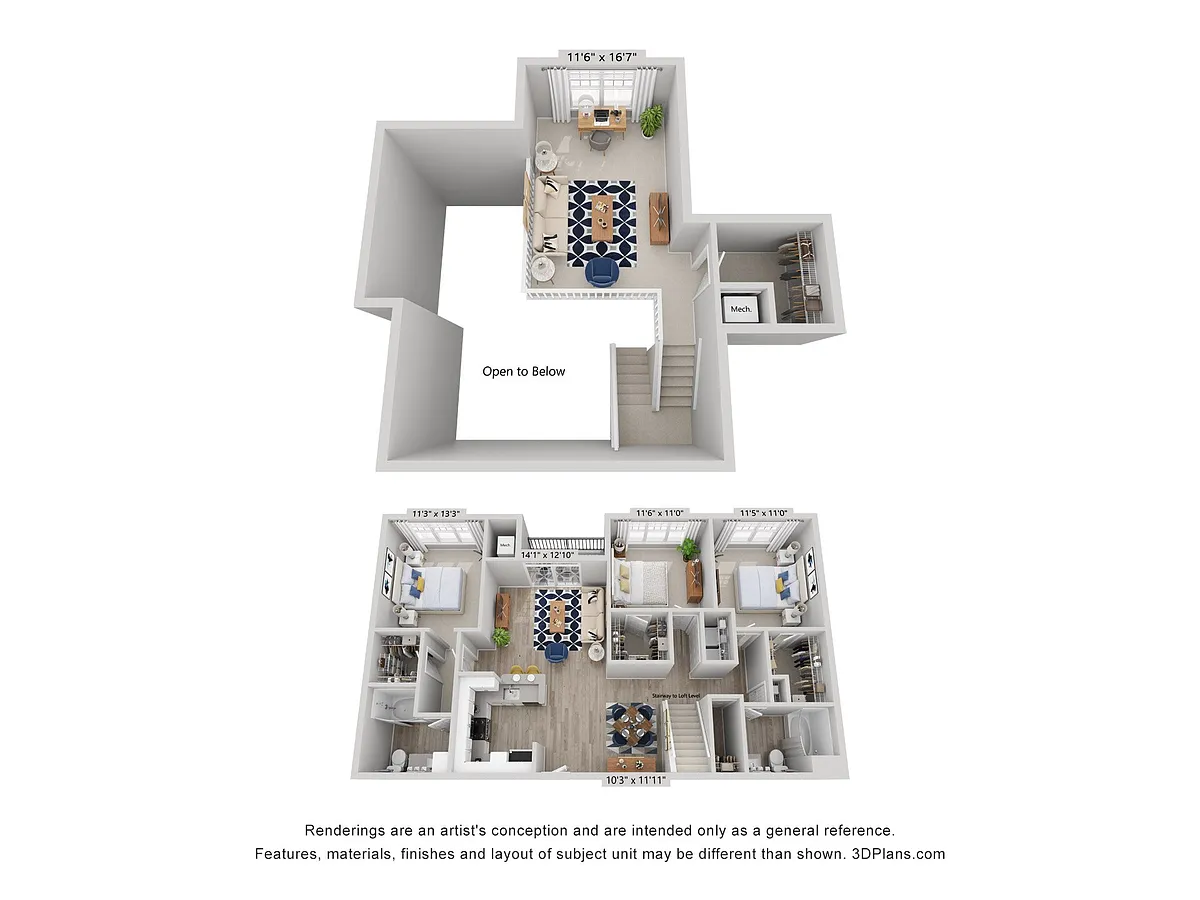 Floor plan C3 Loft Renovated