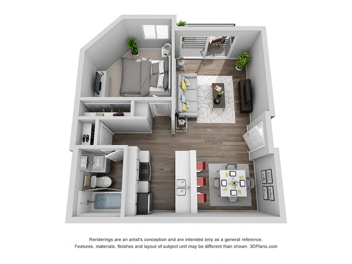 Floor plan One Bedroom Junior