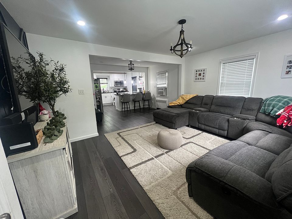 Living room, dining room and kitchen open layout