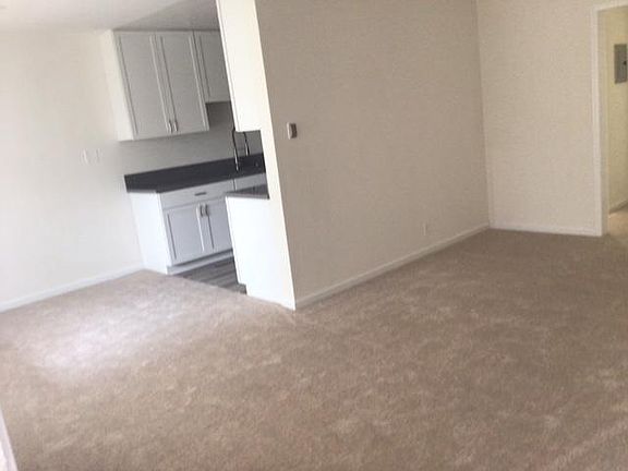 Entering front door to Living/dining/kitchen, hallway seen on the right.