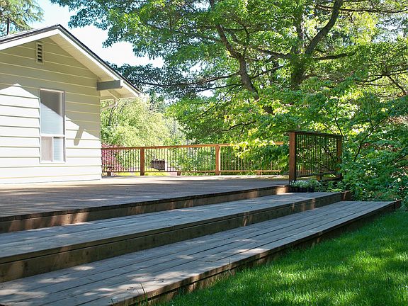 the deck (it wraps around)