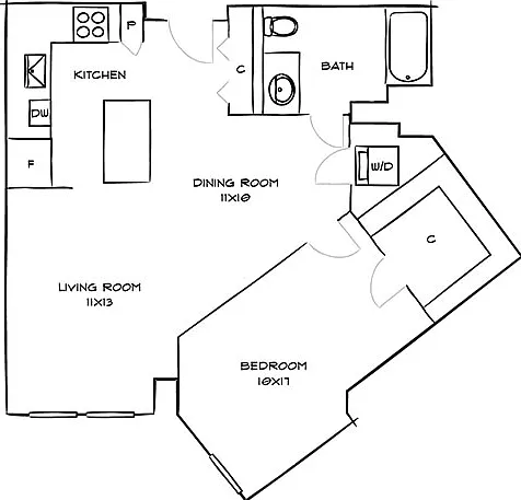 with Large Walk-in Closet