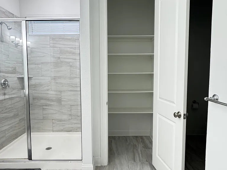 Master Bath linen space