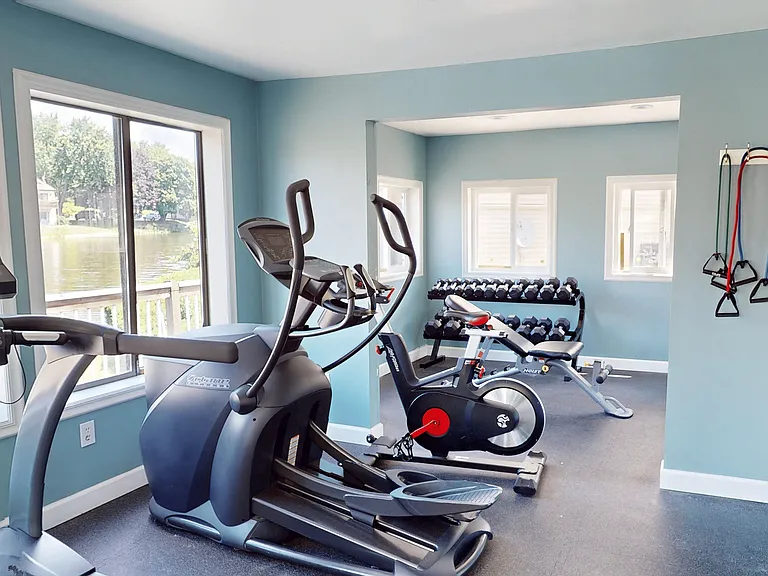 Private Fitness Center with Water Views