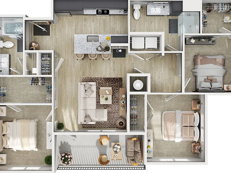 Suzanna 3x2 Floor Plan