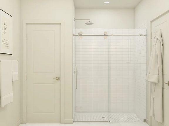 Glass shower in primary bath