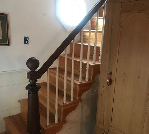 Stairway to the second floor.