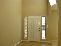 Creative use of construction.. great dramitic entrance is what you are greated with. Accent paint in