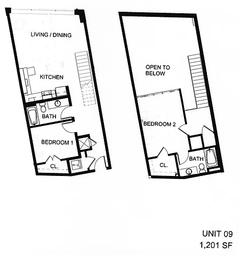 Floor plan Unfurnished 2 bed