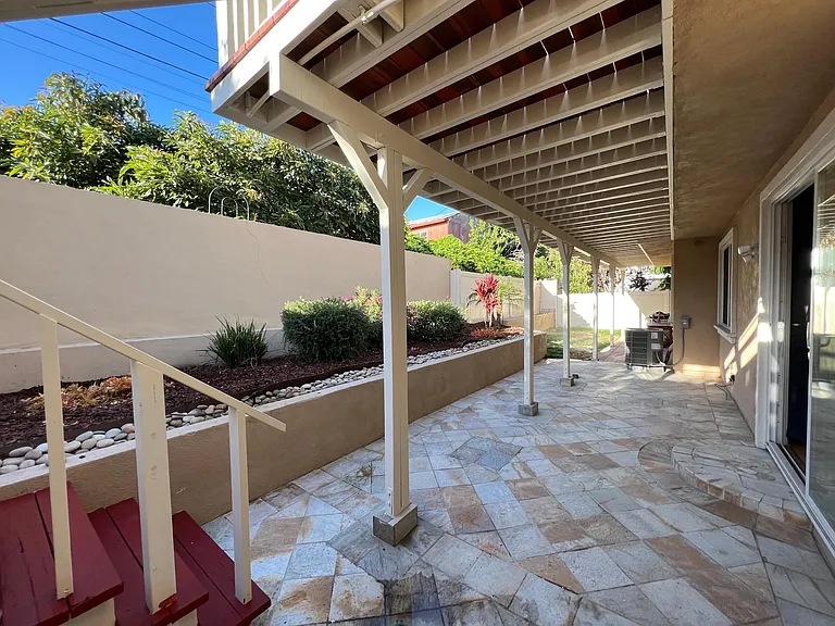 Back patio - covered by deck
