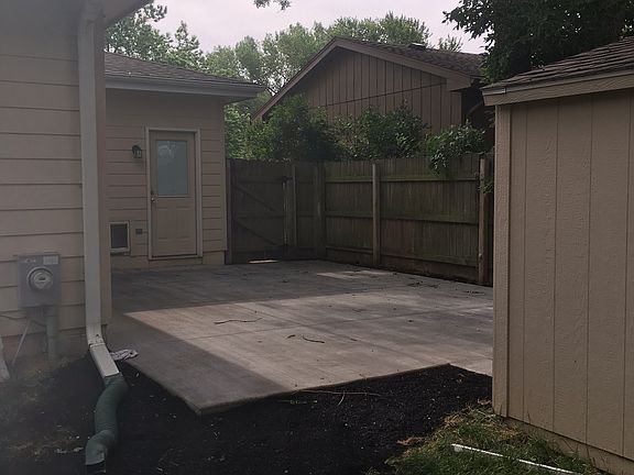 new concrete private patio