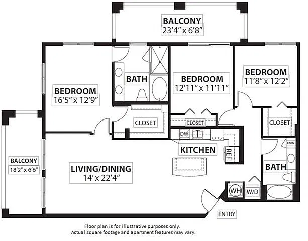 Floor plan C2 3 Bed 2 Bath
