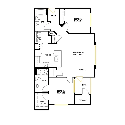 Floor plan South B10 2x2 - Brand New