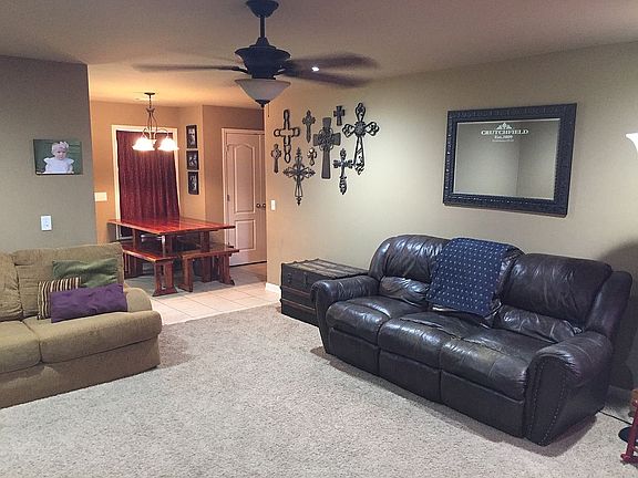 living area, front door view