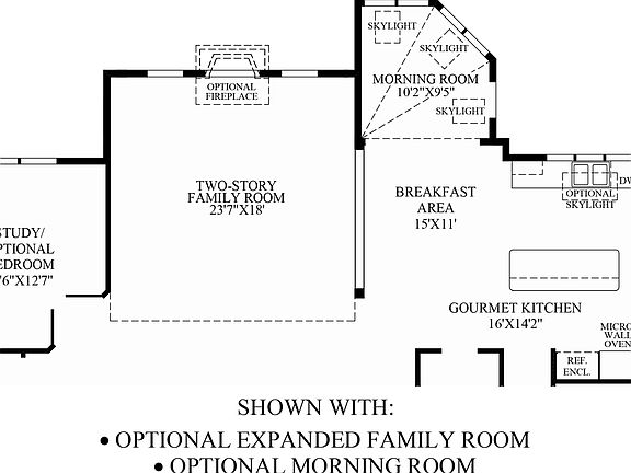 Optional Expanded Family Room & Morning Room