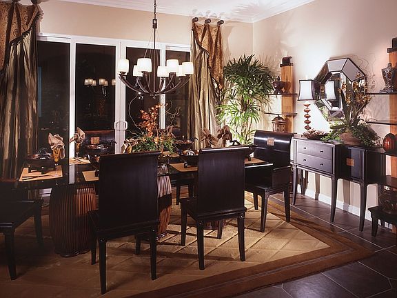Dining room of model home
