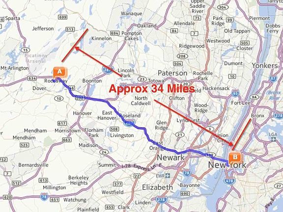 34 Miles to NYC