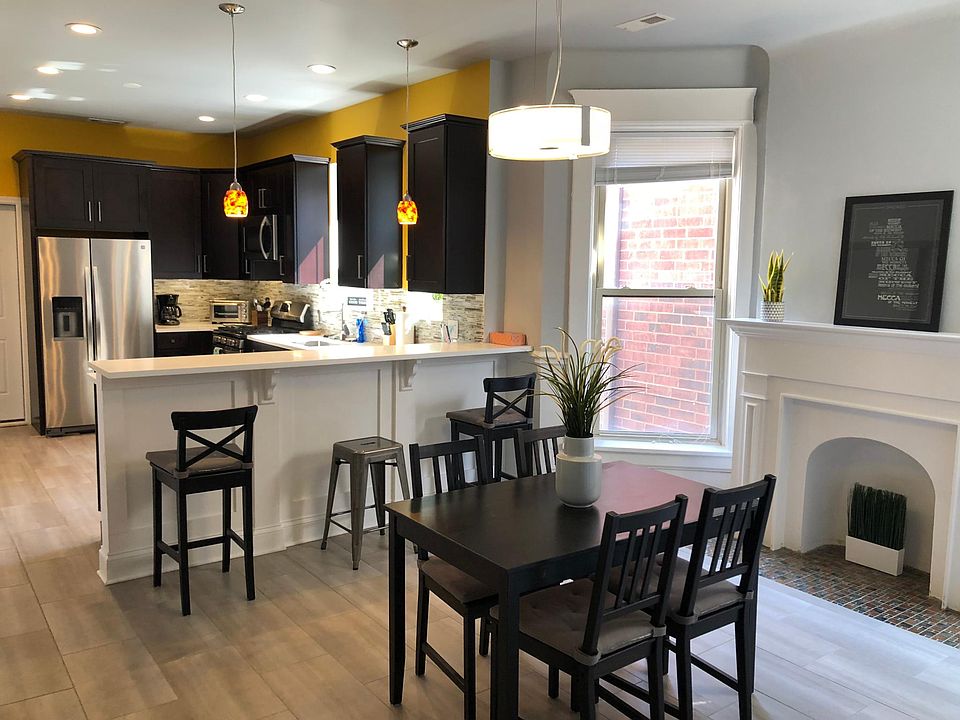 dining room and kitchen
