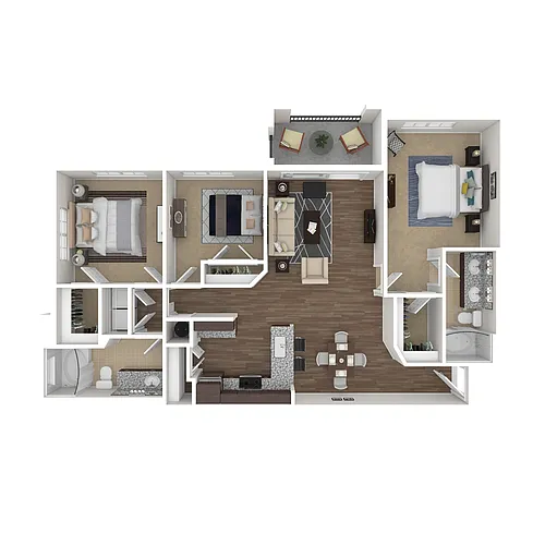 Floor plan Workforce Housing 3-Bedrooms