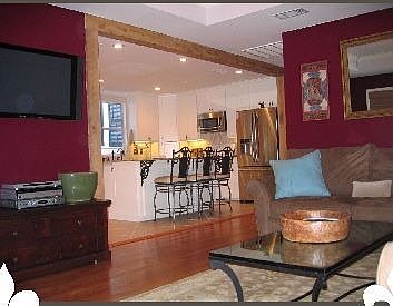 living room to kitchen