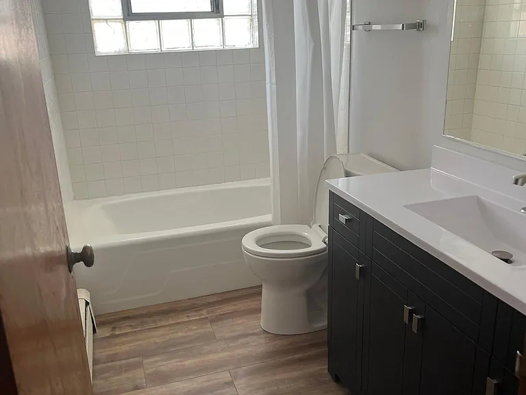 New Bathroom Vanity and Flooring!