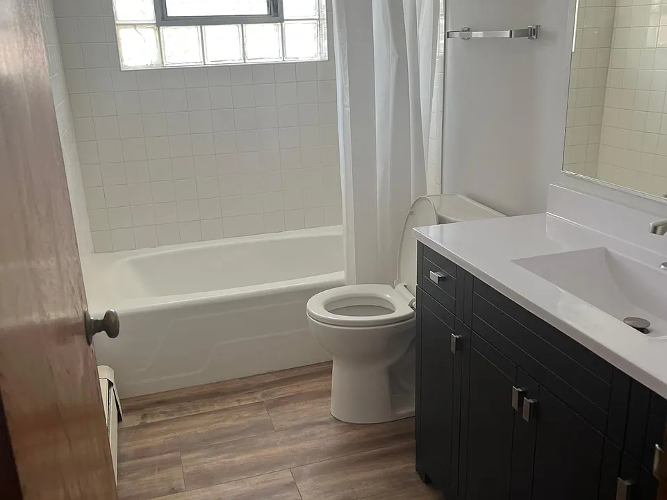 New Bathroom Vanity and Flooring!