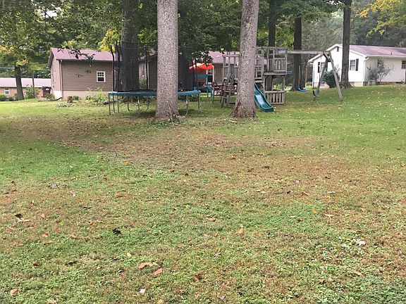 back yard facing house