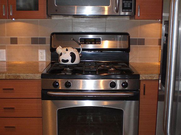 Gas stove and microwave