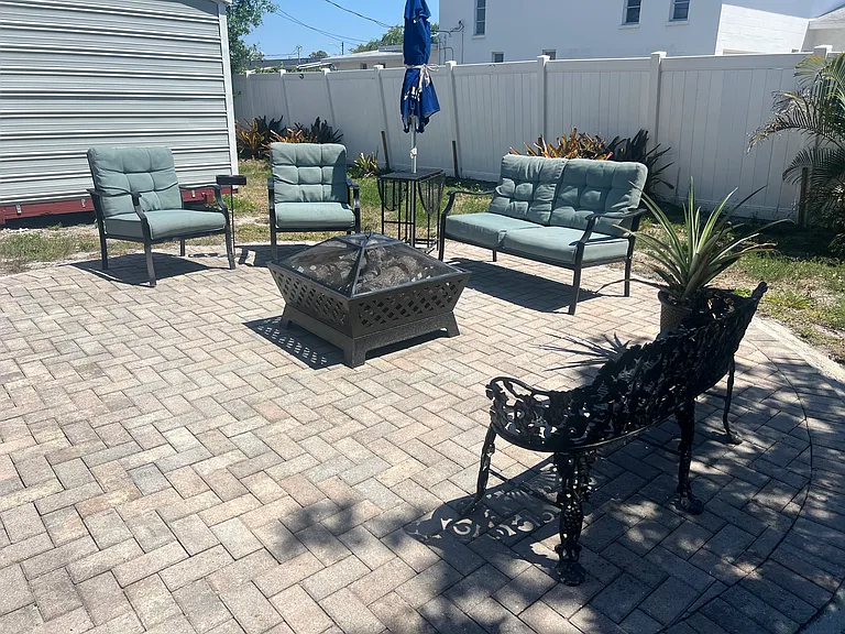 Firepit and sitting area