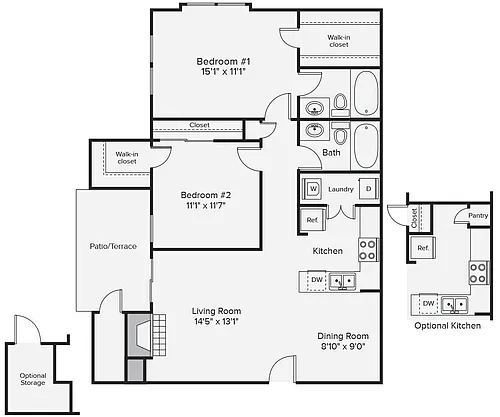 Floor plan 2x2AR1