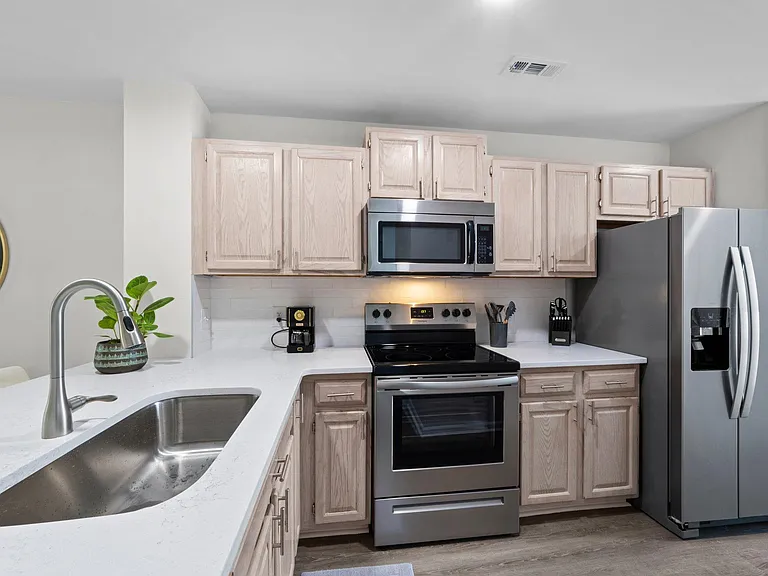All new stainless steel appliances.