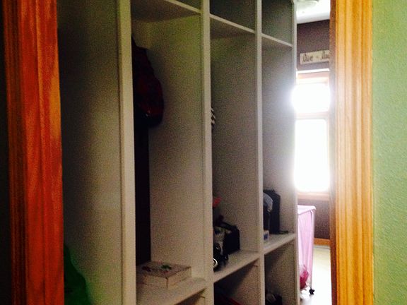 Built in cubbies in laundry 